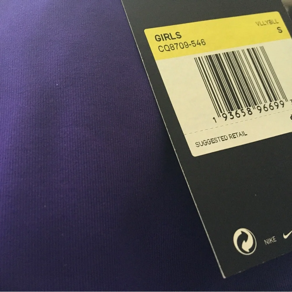 Nike Purple Long-Sleeve Athletic Tee with White Trim